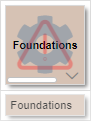 A task whose status has been set to 'At Risk/Blocked' in the pull plan since the baseline was created, with a warning triangle and a cog symbol drawn across it