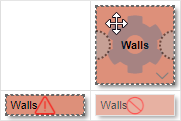 The mouse pointer hovering over a live task, with the task and its corresponding baseline task highlighted with a dotted outline