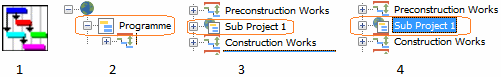 The four different entities to which the term "project" can refer