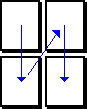 Verticaal en dan horizontaal afdrukken