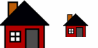 Two images of differing sizes, with aspect ratio maintained