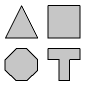 Four polygons
