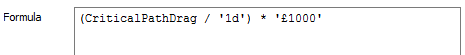 (CriticalPathDrag / '1d') * '1000'