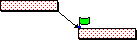 Two tasks; the second is constrained to a start date