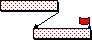 Two tasks; the second is constrained to a finish date