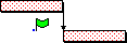 Following a reschedule, the second task is moved to a later start date although the flag remains at its original date