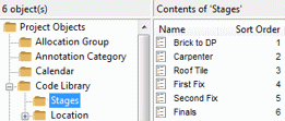 The 'stages' code library as a flat, non-hierarchical list