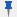 a downwards pointing pin