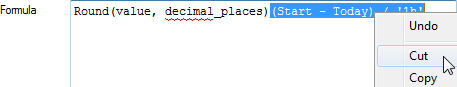 Part of the formula is cut