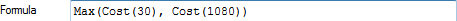 Max(Cost(30), Cost(1080))