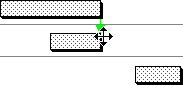 The mouse pointer over the end of a link