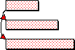 Vertical links displayed curved