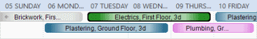 Selected tasks appear bounded by a black rectangle