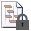 A document with a grey padlock