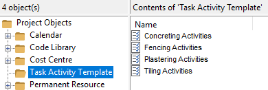 The Task Activity Template library