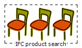 Three chairs grouped in an IFC product search