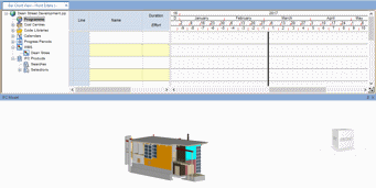 The IFC Model pane positioned below the project view and bar chart