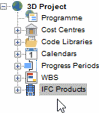 An IFC Products item displayed in the project view