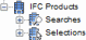 IFC product searches and IFC product selections in the IFC Products project view item