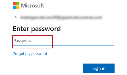 The Enter password prompt