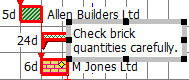 Text being entered into another text annotation