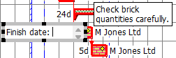 The cursor inside the annotation, ready for you to type