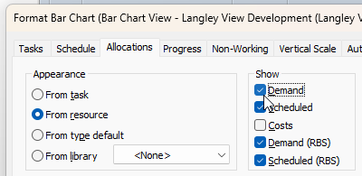 The Demand check box