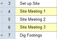 The three Meetings tasks renamed