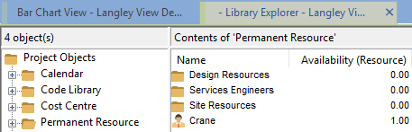 The Permanent Resource folder in Library Explorer