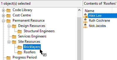Clicking and dragging the icon over the Bricklayers permanent resource folder in the left pane