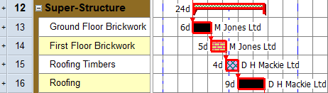 The Ground-Floor Brickwork and Roofing tasks selected