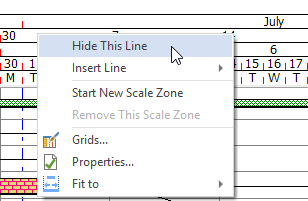 Selecting Hide This Line from the right-click menu