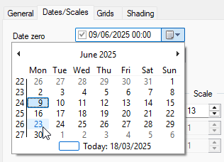 Selecting a different date from the calendar