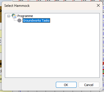 The Select Hammock dialog