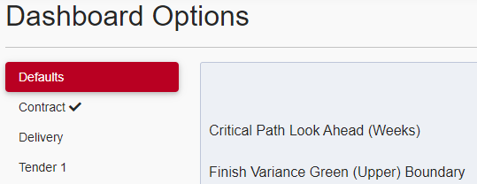 A tick appears against the 'Contract' programme type, but not against 'Delivery' or 'Tender 1'