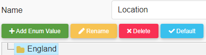 A new 'England' value at the top level of the user-defined enumerator