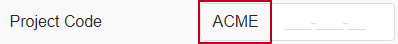 A user-defined field with the prefix highlighted