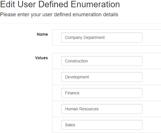 Values in a user-defined enumerator, ordered alphanumerically