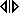 a vertical line with an arrow on each side