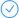 A blue tick in a blue circle