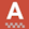 A capital 'A' with a chequered line underneath it